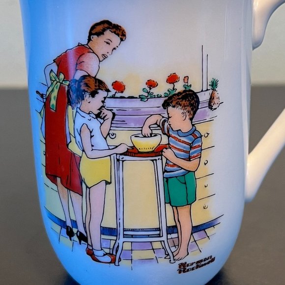 Set of 3 Vintage NORMAN ROCKWELL "Good Old Days" Collection Mugs / Cups 1982 - Picture 5 of 11